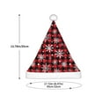 thumbnail image 3 of Haiem Buffalo Plaid Snowflakes Pattern Santa Hat Confortable Velvet Christmas Hat for Christmas Party Favors Fit for Adults and Kids, 3 of 6
