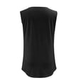 thumbnail image 7 of ZRBYWB Women Tank Tops Summer Vest Loose Pleated Square Neck Sleeveless Top Curved Hem Loose Large Size Women's Top, 7 of 7