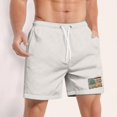 thumbnail image 5 of OHGOD Casual Mens Shorts - Men’s Short - Shorts Men Casual - Men's Hawaiian Lace-up Shorts Casual Pants - White - 2XL, 5 of 5