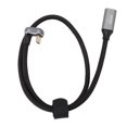 thumbnail image 2 of 100W PD USB3.2 Gen2 10Gbps Type C Extension Cable, 4K 60Hz Data Transfer with OTG, VR for Pro, Galaxy S20, Switch, , VR Rift S with High Strength Nylon Braided Cord, Aluminum, 2 of 7