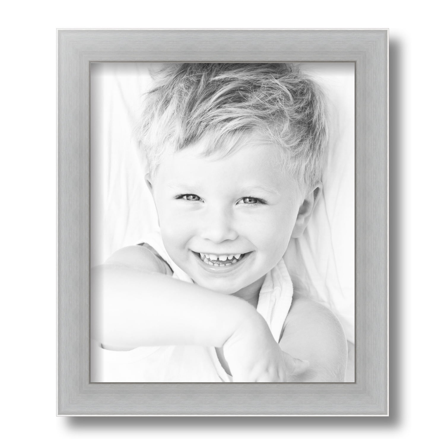 ArtToFrames 10x12 inch Stainless Steel Picture Frame, Silver MDF Poster Frame (3882)
