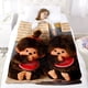 thumbnail image 5 of Monchhichi anti-pilling, suave, ligera, esponjosa y acogedora de lujo para hogar y cocina – Perfecta para niños y adultos,130X150cm, 5 of 6