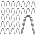thumbnail image 5 of MLINS 50pcs Fence Metal U-shaped Stakes Wire Fencing Nails Cable Mesh Fasteners, 5 of 8