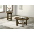 thumbnail image 2 of Coaster Ottowa 2-piece Round Transitional Wood Coffee Table Set in Brown, 2 of 12