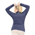 thumbnail image 2 of Stretch Is Comfort Women's Plus Size Warm Long Sleeve Turtleneck Top Navy Blue 3X, 2 of 5