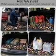 thumbnail image 3 of Qpednta Heavy Duty Trunk Mat 29"x39" Non-Slip Cute Flowers Cargo Liner, All-Weather Resistant Polyester Mat Keeps Trunk Clean from Mud Snow Rain for Outdoor Sports Gear & Pet Travel, 3 of 7