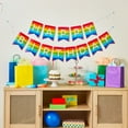 thumbnail image 2 of Multicolor Rainbow Happy Birthday Flag Banner, 13', by Way To Celebrate, 2 of 2