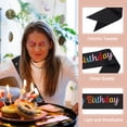 thumbnail image 3 of Uxcell It's My Birthday Glitters Sash for Women Party Favors Supplies Black Fantasy, 3 of 6