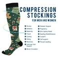 thumbnail image 2 of FORMRS Womens Knee High Socks Casual Long Thick Travel Daily Wear, 2 Pairs, Green Christmas Trees, 2 of 6
