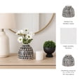 thumbnail image 5 of Ceramic Vase with Modern Pattern Design for Living Room Decor - Decorative Flower Vase for Home, Bedroom, or Office Desk - House Accent for Entryway or Console Table - 5", Black & White, 5 of 11