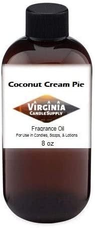 Coconut Cream Pie 8 oz Bottle for Candle Making, Soap Making, Tart Making, Room Sprays, Lotions, Car Fresheners, Slime, Bath Bombs, Warmers