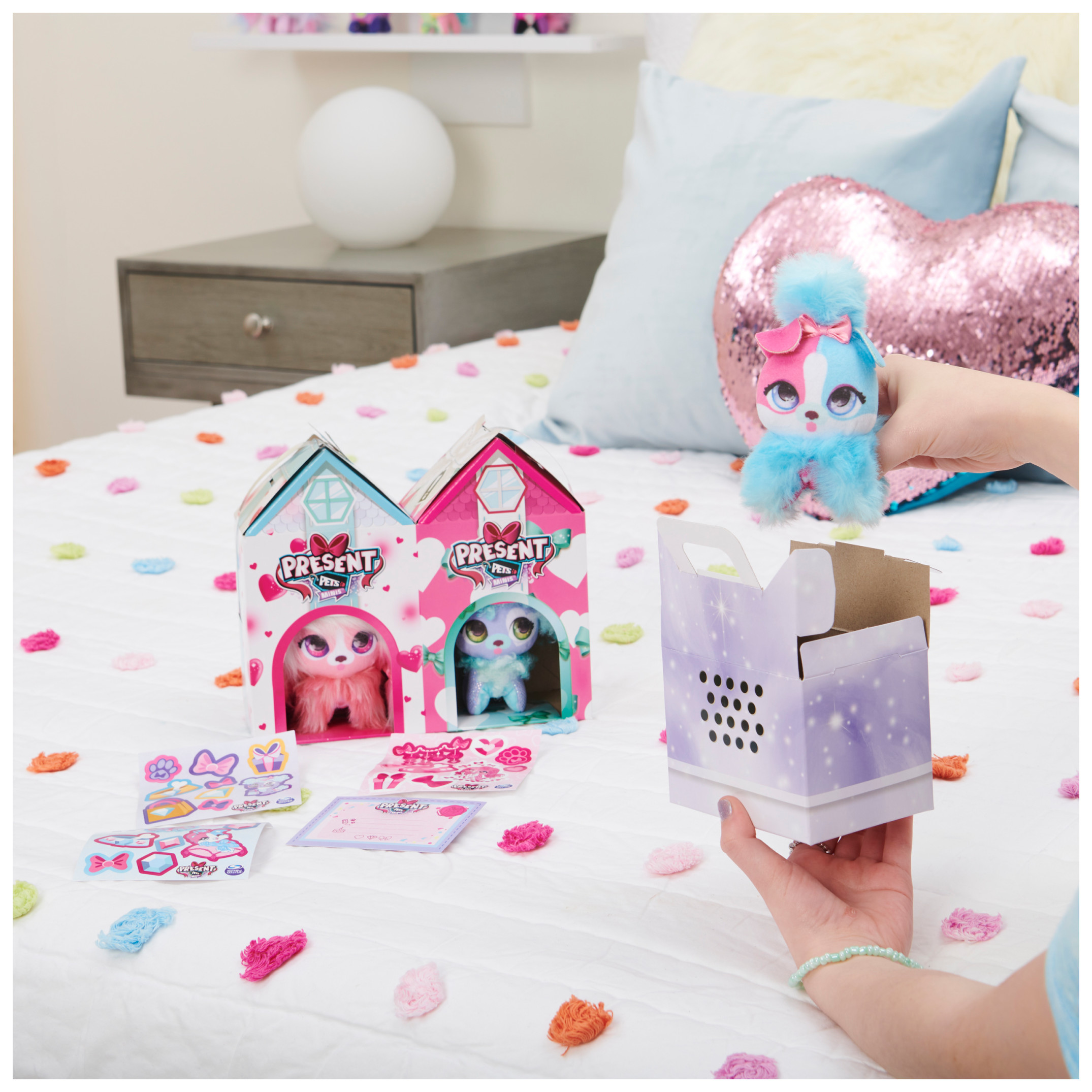 Present Pets Minis 3-Pack Fluffy BFFs, 3-inch Plush Toys