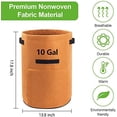 thumbnail image 3 of 4 Pack Potato Growing Bag with Flap 10 Gallon Planter Pots with Handles and Harvest Window for Potato Tomato and Vegetables, Black Green Orange and Beige, 3 of 8