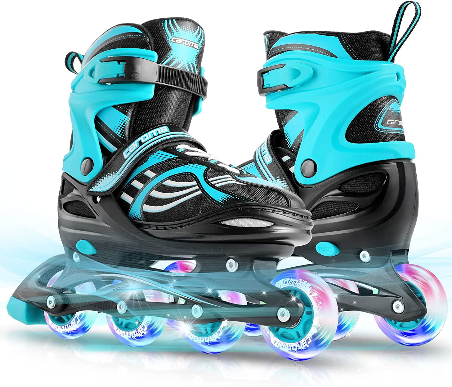 Caroma Inline Skates Adjustable Roller Skates With Illuminating Wheels