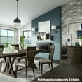 thumbnail image 3 of Roundhill Furniture Grant Nailhead Trim Upholstered Dining Chairs, Set of 2, Beige, 3 of 8