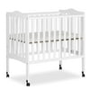 GAHACONNIE 2-in-1 Lightweight Folding Portable Stationary Side Crib in Pebble Grey Greenguard Gold Certified Baby Crib to Playpen Folds Flat for Storage Locking Wheels