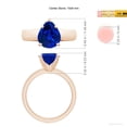 thumbnail image 5 of ANGARA Lab Grown 3 Ct Prong-Set Pear Blue Sapphire Engagement Ring in 14K Rose Gold for Women (Size-10x8mm) | September Birthstone, Anniversary, Jewelry Gift for Women | Lab Grown Blue Sapphire Ring, 5 of 8