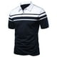 thumbnail image 5 of Camisetas Elvqul de Hombre Azul Oscuro Manga Corta Casual Estampa Solapa Botones, 5 of 9