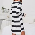 thumbnail image 2 of Pijama, Vestido De Noche, Estampado A Rayas, Dobladillo Alto Y Bajo, Cuello Redondo, Casual Para El Hogar ANGGREK Otros, 2 of 5