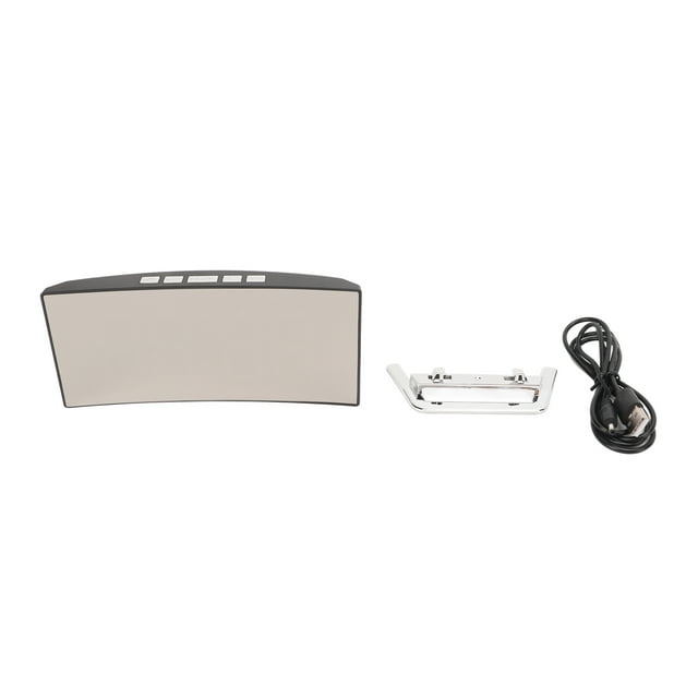 Reloj despertador digital con espejo y pantalla de temperatura, LED curvo, reloj electrónico digital para decoración del hogar y el dormitorio, LED rojo