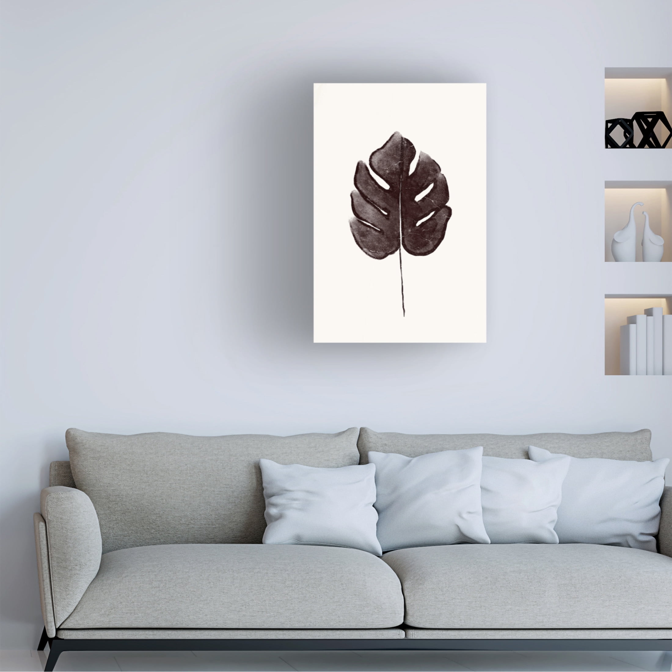 Canvas Wall Art - Yuyu Pont 'Tropical Leaf I' Wall Art for Living Room, Bedroom, or Office Décor by Trademark Fine Art - 30 x 47 Inches