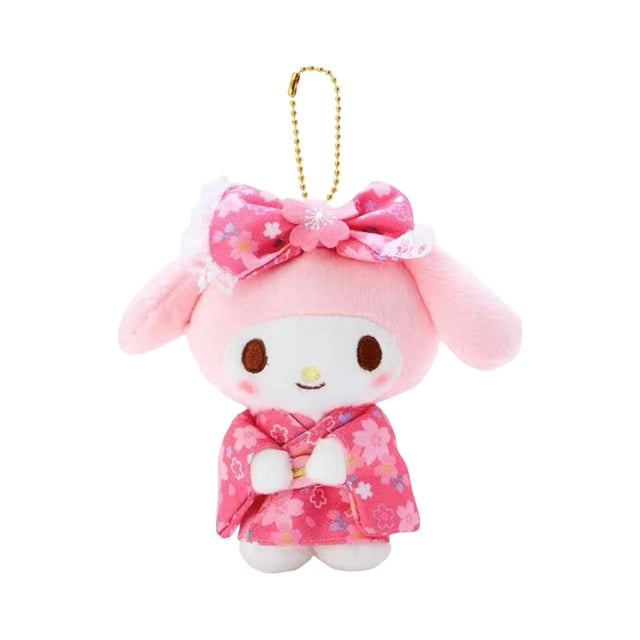 NAOJIE® Plush Keychain Collection with Popular Cartoon Characters In Kimonos,Cute & Versatile,6-Inch(D),My Melody Keychain,My Melody Plush,Cute Plush Keychain