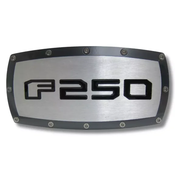 Ford F-250 Billet Aluminum Tow Black Hitch Cover Plug Official Licensed