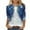 Blue, variant on Festive Christmas Outfits for Women Xmas Tree Cute Print Tops Women's 3/4 Sleeve Tops Round Neck T Shirts Loose Fit Festival Clothing