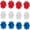 Red, White and Blue, variant on PMU Decorative Star Confetti Bows Large 4-1/4 Inch Patriotic Assortment (Red, White and Blue) (12Pkg) Pkg/1