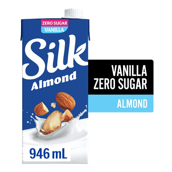 Silk Almond Milk Alternative, Unsweetened Vanilla, Dairy Free, Shelf Stable, 946 mL