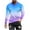 Blue, variant on Honeeladyy Men's Crew Neck Casual Long Sleeve Gradient T-Shirts Classic Shirts for Men #B-Hot Pink-XXXL