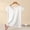 White, variant on Women's V Neck Cap Sleeve Loose Fit Top Lightweight Breathable Stretch Basic Layering Shirt Comfy Sleepwear Pajama Blouse L-4XL White