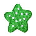 thumbnail image 1 of ID 8234F Lot of 3 Polka Dot Green Star Patch Candy Embroidered Iron On Applique, 1 of 1