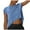 Blue, variant on GERsome Womens Crop Tops Solid Color Basic Summer Cropped T-Shirts Loose Fit Short Sleeve Tee Shirts