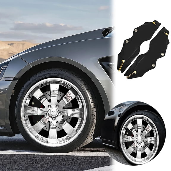 2PC Gloss Brake Caliper Wheel Cover Universal Auto Rim Decor Shell Sport Car Exterior Styling Modification Daily Driving Accessory