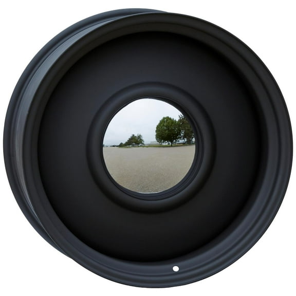 Speedway Motors Smoothie Wheel 20x9 Satin Black Steel Rim, Dual 5x5 and 5x5.5 Bolt Pattern, 5 Inch Backspace, Solid Face No Vent Slots, Baby Moon Center Cap Included, Universal Fit