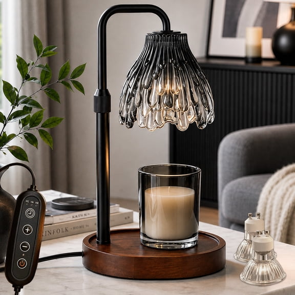 Mitzzllc Candle Warmer Lamp with Timer & Dimmer, Adjustable Height, Flameless Wax Melt Lamp for Jar Candles, Bedroom Home Decor & Gift for Women