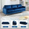 Muumblus Modern Velvet Living Room Sets, 2 Pieces 1 Seater Sofa Chair
