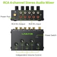 thumbnail image 2 of Mezclador de audio estéreo para CX400 de 4 canales con RCA I/O, 2 of 8