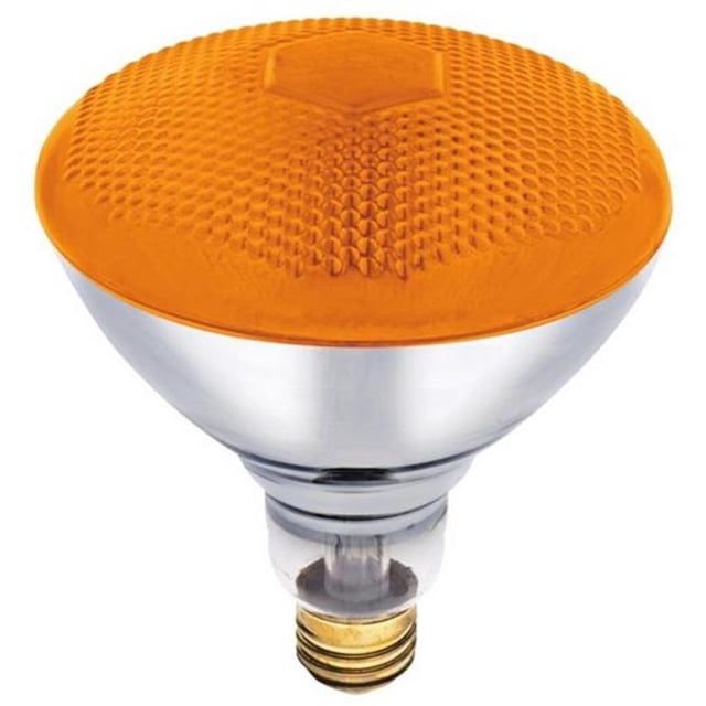 441100 100 watt BR38 Incandescent Flood Light Bulb, Amber