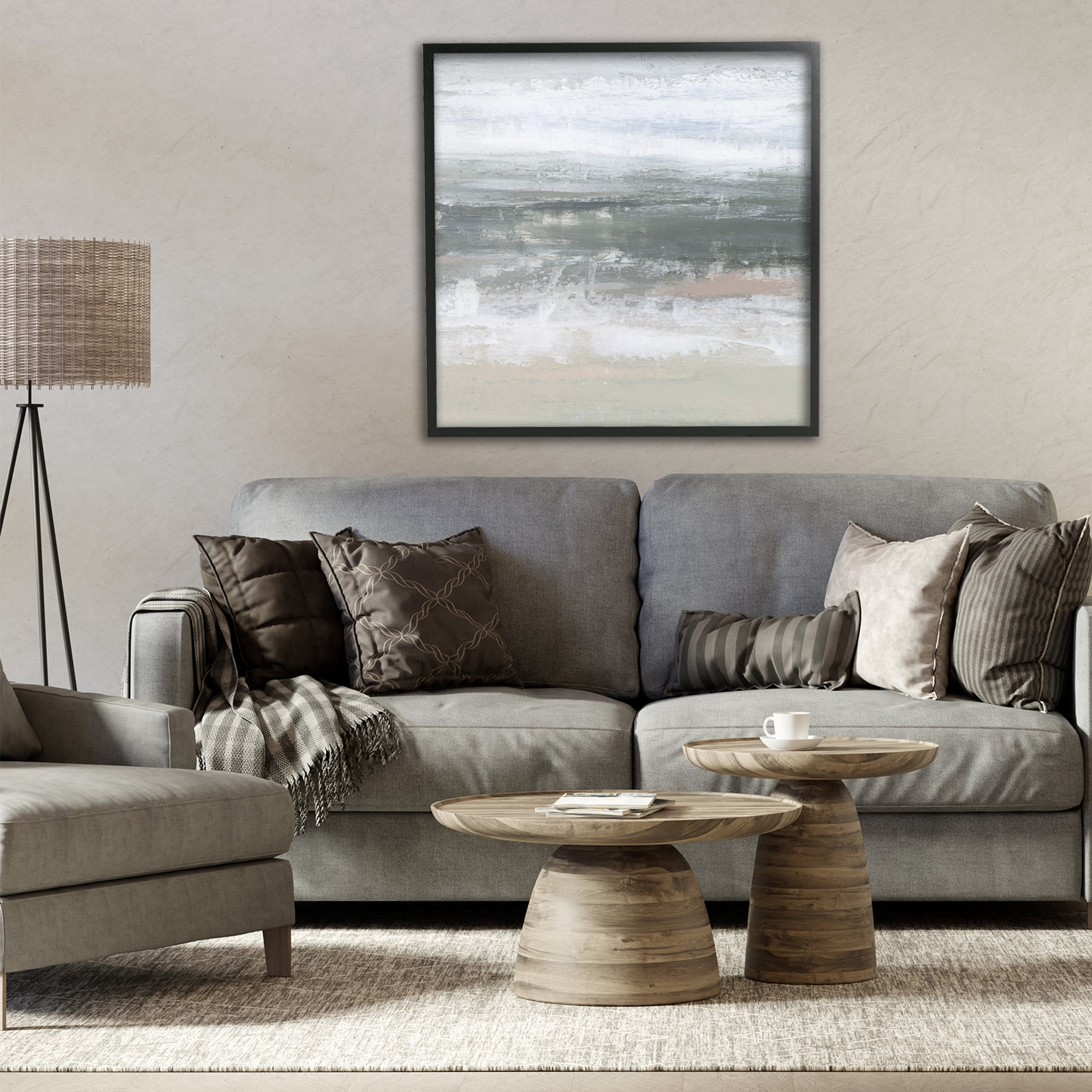 Stupell Industries Subdued Pastel Tides Black Framed Giclee Art, design by Ethan Harper