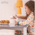 thumbnail image 4 of Milliard Kids Activity Play Table Chair Set- for Toddlers-Round with 4 Storage Stools White / Gray, 4 of 5