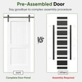 thumbnail image 3 of JUBEST 36"x84" 2-Panel White Primed Sliding Barn Door With Installation Hardware Kit, 3 of 10