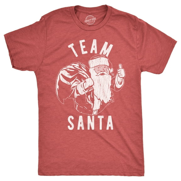 Mens Team Santa T Shirt Funny Xmas Party St Nicholas Lovers Joke Tee for Guys Graphic Tees