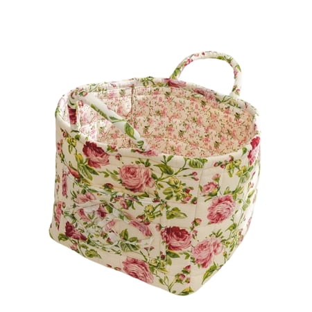 1Pc Fabric Storage Basket Korean Country Style Portable Underwear Organizer Home Cloth Sundries Storage Bin For Bedroom Closet Bathroom