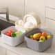 thumbnail image 1 of Cesta Organizadora de Cocina, Escurridor de Plástico Apto para Alimentos, Contenedor de Almacenamiento Que Ahorra Espacio | Gris | 15 X 12 X 8,8 Cm | Multiusos | 1 Unidad, 1 of 6