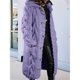 thumbnail image 4 of Cárdigan de Larga de Punto Grueso para Mujer, Suéter de Otoño Invierno de Gran Tamaño con Botones y Bolsillo. Púrpura XXXL, 4 of 7