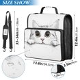 thumbnail image 2 of FORMRS Zipper Binder with Shoulder Strap 2-inch Ring 500 Sheet Capacity File Bag, White Cat, 2 of 5