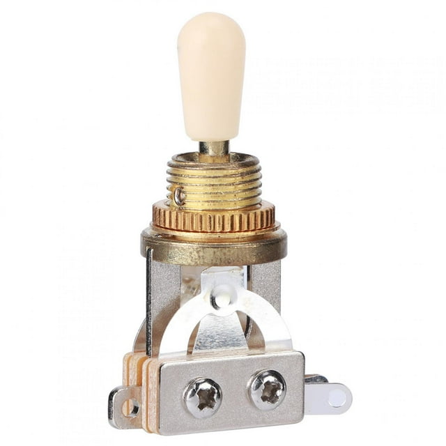 Forme de l'Engrenage Résistant à l'Usure et Durable Pièces de Guitare Électrique Matériau Os de Vache, Interrupteur de Position, pour Jaune