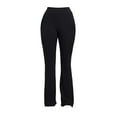 thumbnail image 4 of Audhol Yoga Pants Women Women Yoga Pants High Waist Flare Leggings Wide Straight Leg Sports Trousers Flared Trousers with Pocket for Yoga Fitness Wide Leg Yoga Pants for Women Black L, 4 of 4